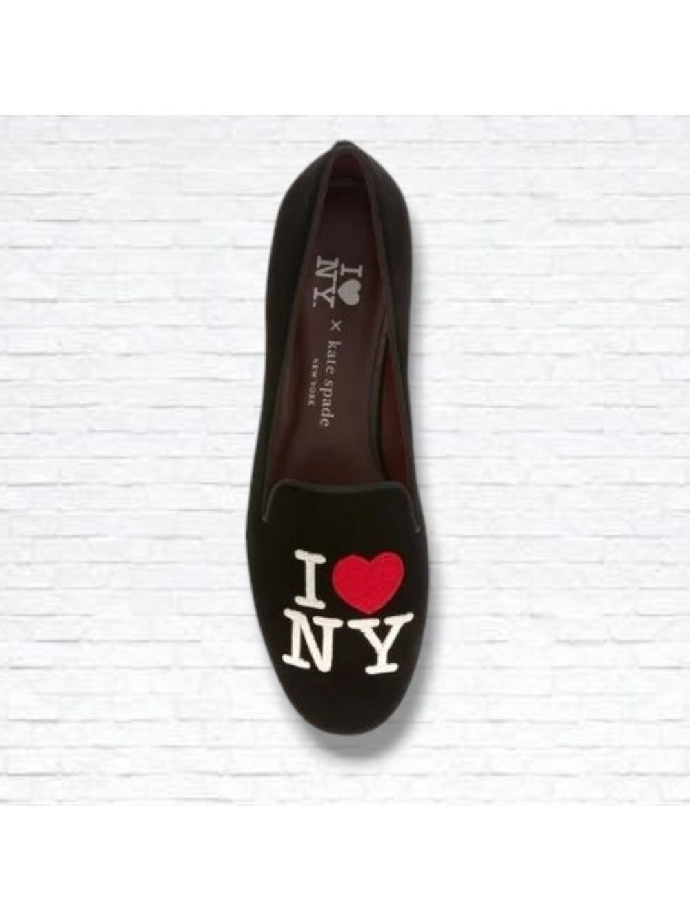 NEW! Kate Spade x I Love New York Women's Lounge New York Suede Flats Size 6